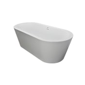 Jacuzzi Celeste 67 Inch Soaking Bathtub for Freestanding Installations with Center Drain Placement White /White Trim